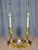 Stiffel Pair Stiffel Brass Column Faux Candlestick Table Buffet Lamps For Sale - Image 4 of 17