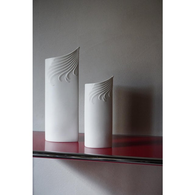 Ceramic Vintage German Vases in Biscuit Porcelain from AK Kaiser, 1960s, Set of 2 For Sale - Image 7 of 7