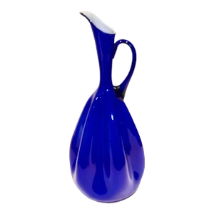 MCM Murano Glass Cobalt Blue Pitcher
