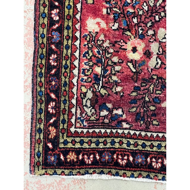 Antique Persian Sarouk Wool Rug 2’ X 3’11” For Sale In Washington DC - Image 6 of 6