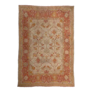 1880s Antique Turkish Oushak Rug - 10'02 X 14'07