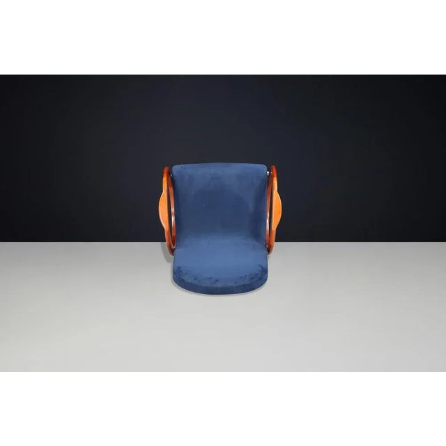 Postmodern Italian Armchair in Original Fabric, 1970s For Sale - Image 9 of 10