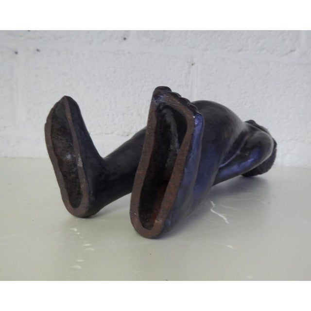 Ceramic Boy Sculpture attributed to Elie Van Damme for Perignem, 1960s For Sale - Image 12 of 15