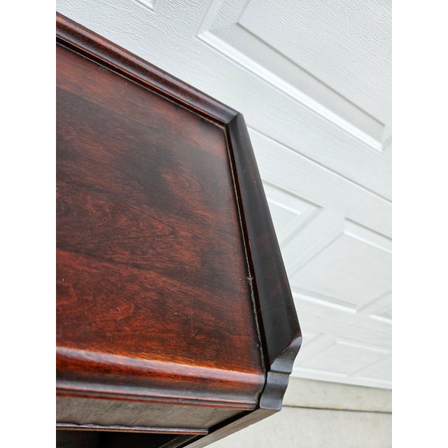 Antique Mahogany Open Bookcase - Adjustable Shelves For Sale - Image 9 of 18