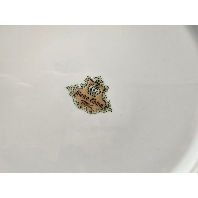 White Vintage Plates and Serving Platter With Handles Meito China - Set of 11 For Sale - Image 8 of 10