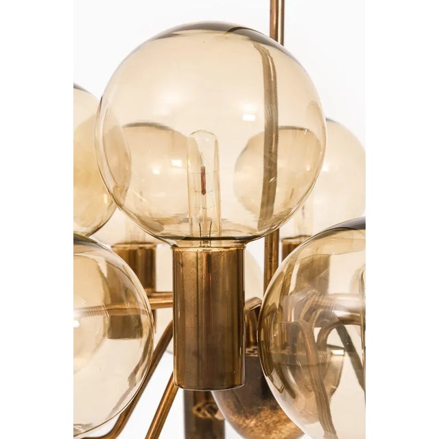 Ceiling Lamp in Brass and Glass attributed to Hans-Agne Jakobsson, 1960s For Sale - Image 6 of 11