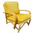 Mid Century Modern Bamboo Arm Lounge Chair Yellow For Sale