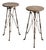 3-Legged Side Tables in Bronze and Marble attributed to Maison Jansen, France, 1960s, Set of 2 For Sale