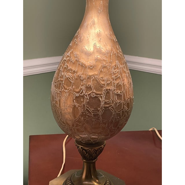 Metal Vintage Mid-Century Modern Crackled "Genie Bottle" or "Moorish" Style. - a Pair For Sale - Image 7 of 16