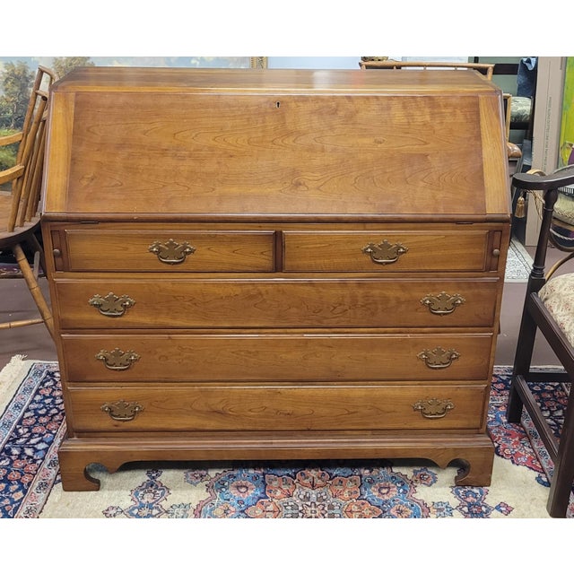 American Fine Vintage Stickley Cherry Desk For Sale - Image 3 of 13