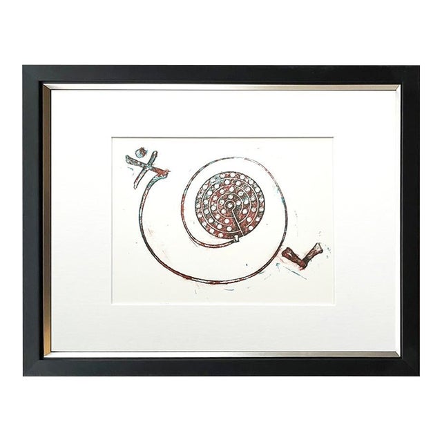 Max Ernst Original Lithograph What the Turtoise Said to Achilles 1970 Framed For Sale