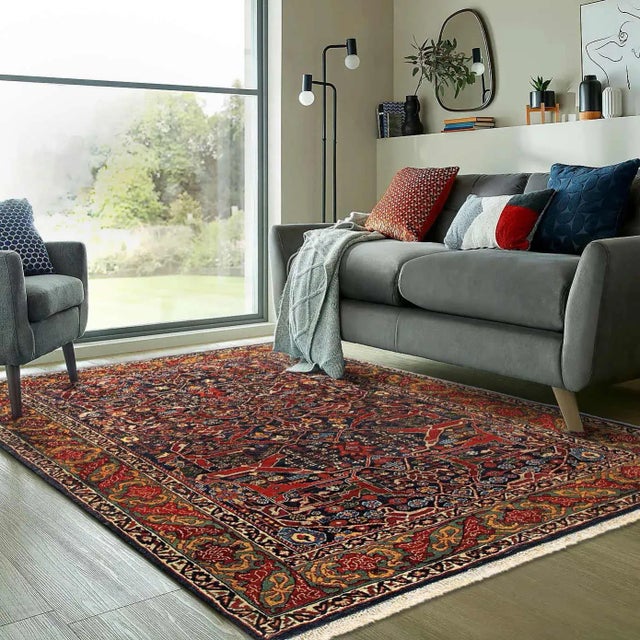 2010s Pasargad Navy Fine Persian Bidjar - 4' X 6' For Sale - Image 5 of 5