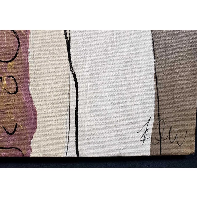 2000 - 2009 Modern Figurative Acrylic on Canvas Painting of Women With Style For Sale - Image 5 of 6