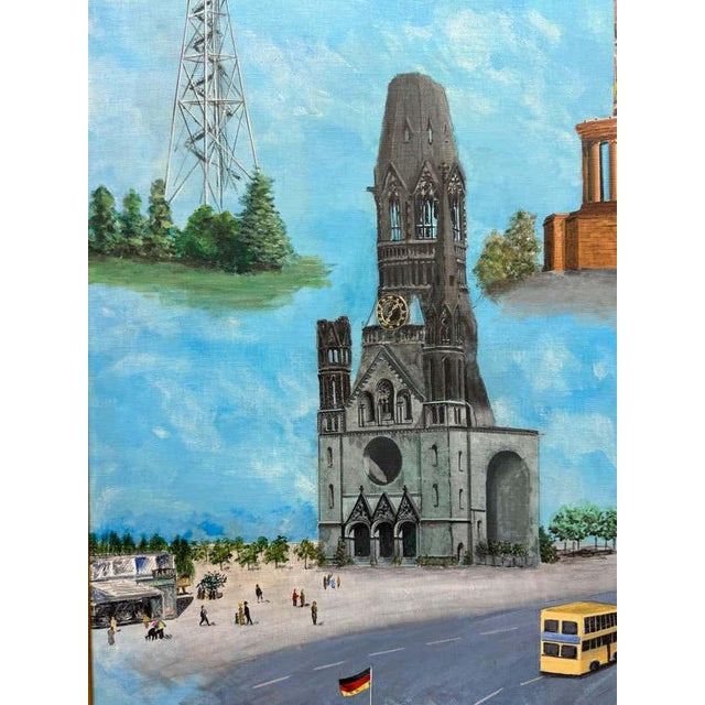 Pair of Berlin & Vienna Landmarks Oil Paintings, 1988 by Greenberg For Sale - Image 12 of 12