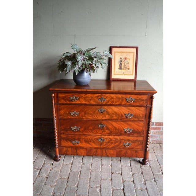 Antique Dutch Mahogany Chest of Drawers, 1820 For Sale - Image 9 of 10