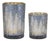 Navy Pine Tree Glass Candle Holder (Set of 2) For Sale