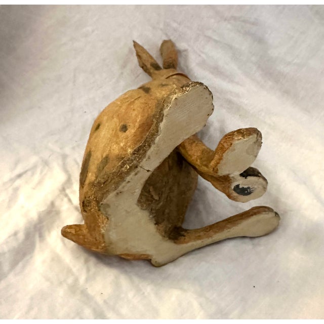 Tan Vintage Rabbit W/Clock Figure For Sale - Image 8 of 8