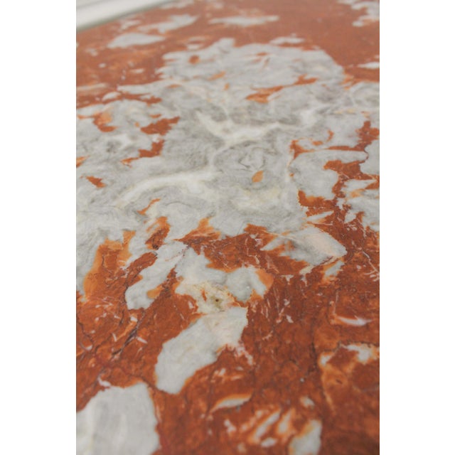 Pair Antique Charles X Inlaid Mahogany Marble Console Tables For Sale - Image 10 of 13