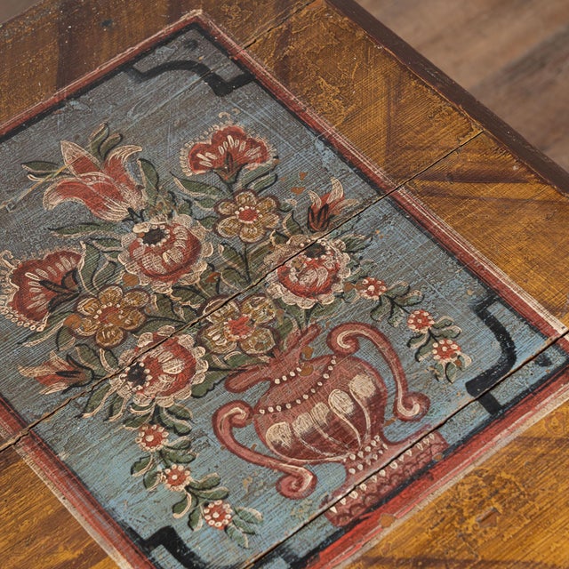 19th Century Original Hand Painted Large Chest of Three Drawers For Sale - Image 11 of 18