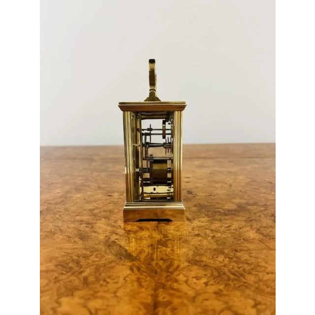 Victorian Brass Carriage Clock, 1890s For Sale - Image 3 of 6
