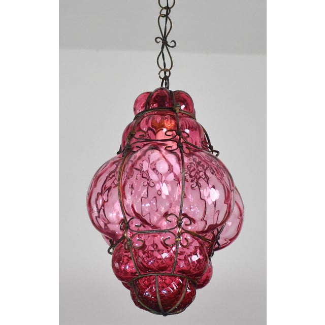 A beautiful light for hallways, entryways and living rooms, this hand-blown glass lantern is attributed to Seguso. The...