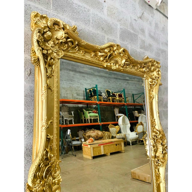 2020s French Style Baroque Wall Mirror – 7.5 Ft Tall For Sale - Image 5 of 9