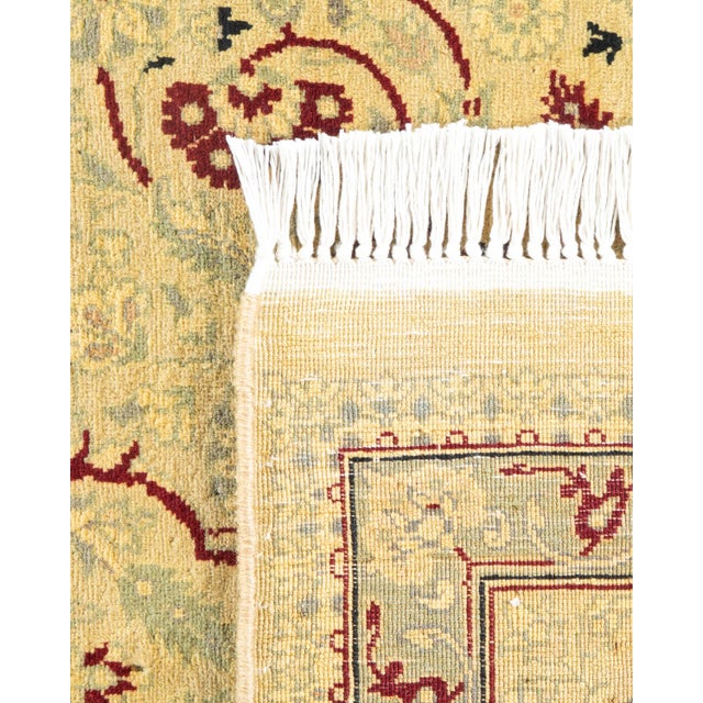 2000 - 2009 Mogul, One-of-a-Kind Hand-Knotted Area Rug in Ivory, 4' 6" x 7' 1" For Sale - Image 5 of 8