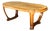 Vintage Art Deco Scalloped Edge Burl Wood Center Hall Table For Sale