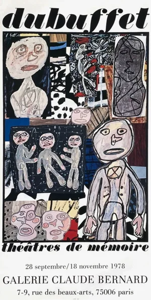 1978 Jean Dubuffet Claude Bernard Gallery Poster