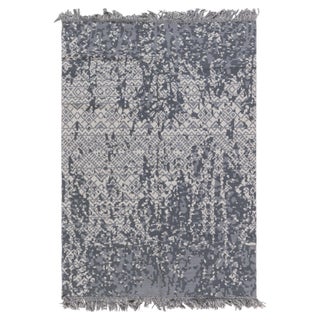 Contemporary Abstract Petra Gray Handmade Wool Rug by Doris Leslie Blau For Sale