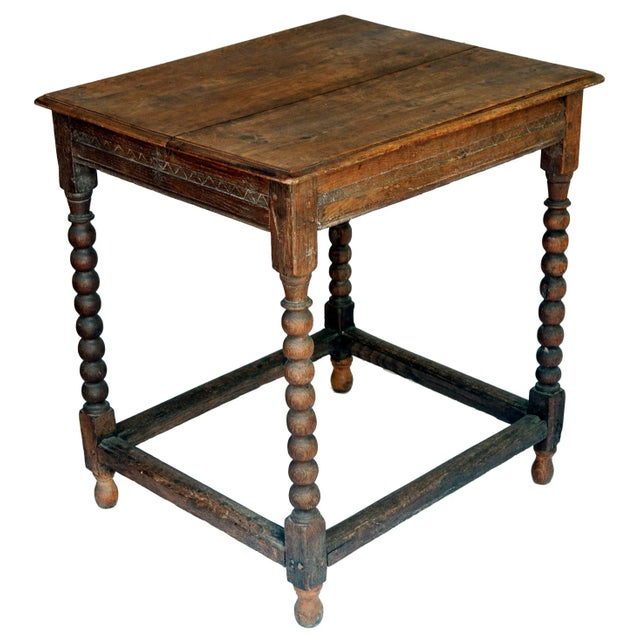 Late 19th Century 19th Century, Rustic Antique English Wood Table For Sale - Image 5 of 8