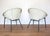 Black Mid-Century Modern Bauhaus Satellite Cocktail Lounge Chairs in Wicker and Steel by Lloyd Loom for Lusty, 1950s, Set of 2 For Sale - Image 8 of 18