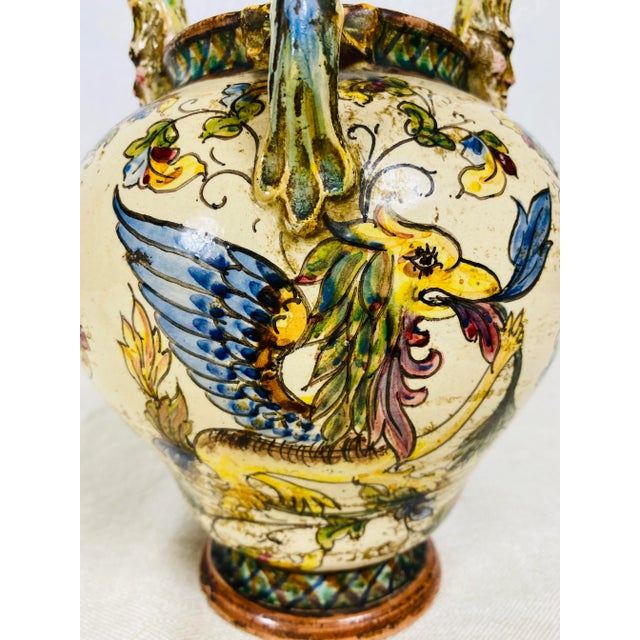 Antique Renaissance Revival Italian Terra-Cotta Decorated Pitcher For Sale - Image 10 of 13