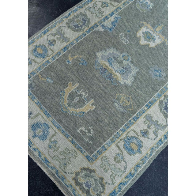 Turkish Turkish Oushak Rug 2'11" x 10'5" #19171 For Sale - Image 3 of 8