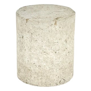 Faux Fossilized Stone Table For Sale