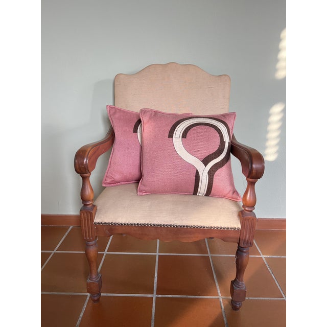 Small Vintage Decorative Cushions by Pierre Cardin, 1970s, Set of 2 For Sale - Image 10 of 10