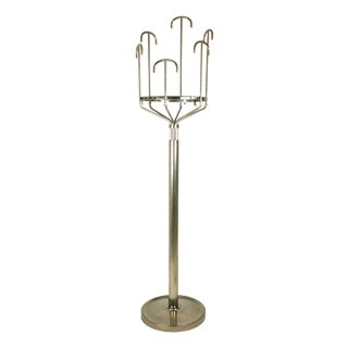 Floor Coat Hanger in Nickel-Plating and Brass by BBPR for Artemide, 1970s For Sale
