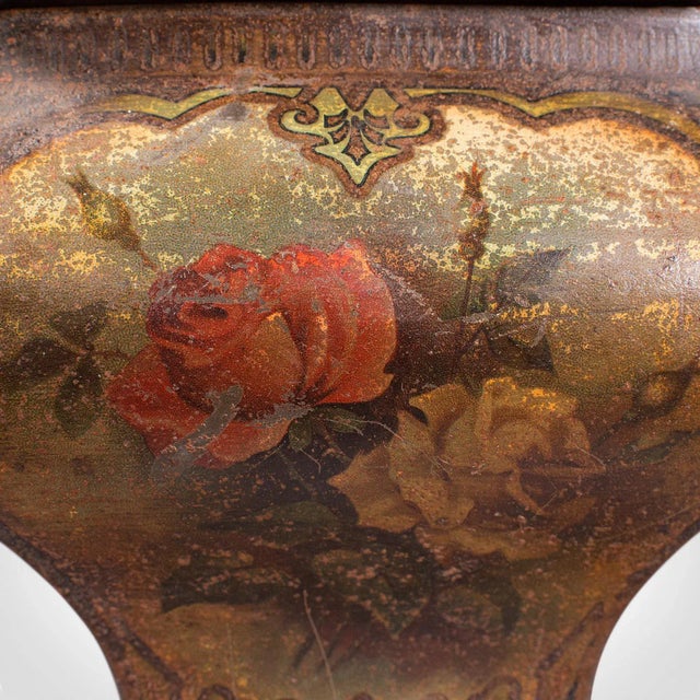 1910s Antique Edwardian English Decorative Biscuit Tin For Sale - Image 9 of 13