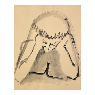 1963 Neil Meitzler Mid Century Modern Figure Painting For Sale