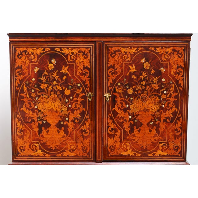 Dutch Marquetry Art Cabinet with Theater and Trompe Loeil, 1780 For Sale - Image 12 of 18