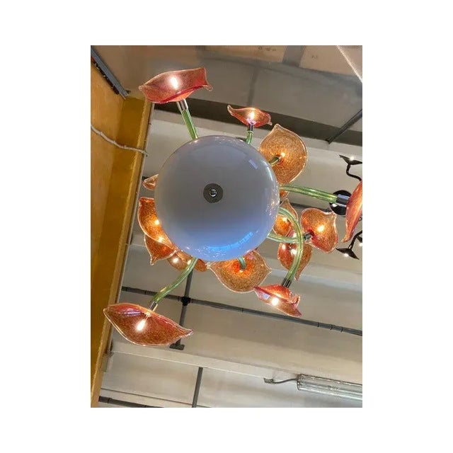 Early 21st Century Flowers Murano Glass Cascade Chandelier by Simoeng For Sale - Image 5 of 13