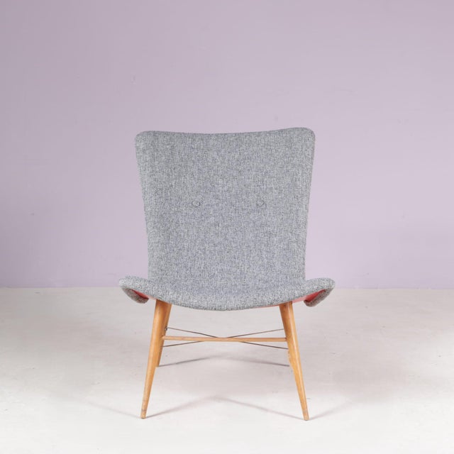Gray Triennale Milano Lounge Chair by Miroslav Navratil for Český Nábytek, Czechia, 1959 For Sale - Image 8 of 10