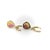 14k Gold Hand-Carved Watermelon Tourmaline Leaf Huggie Earrings, A Pair For Sale In Los Angeles - Image 6 of 8