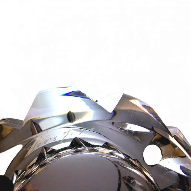 Faceted Crystal Bowls by Jan Johansson for Orrefors, 1990s, Set of 2 For Sale - Image 9 of 10