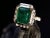 Art deco style Natural Zambian high quality Emerald & diamond ring in 18k gold For Sale - Image 16 of 18