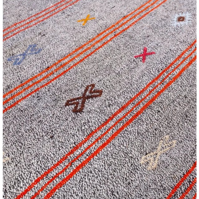 1960s Mid-Century Handmade Tribal Pala Kelim Rug, 1960s For Sale - Image 5 of 7