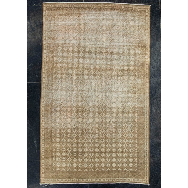 Brown Turkish Vintage Rug 4'2" x 7' #19805 For Sale - Image 8 of 8