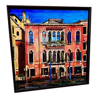 Venice- Original Painting, Framed For Sale