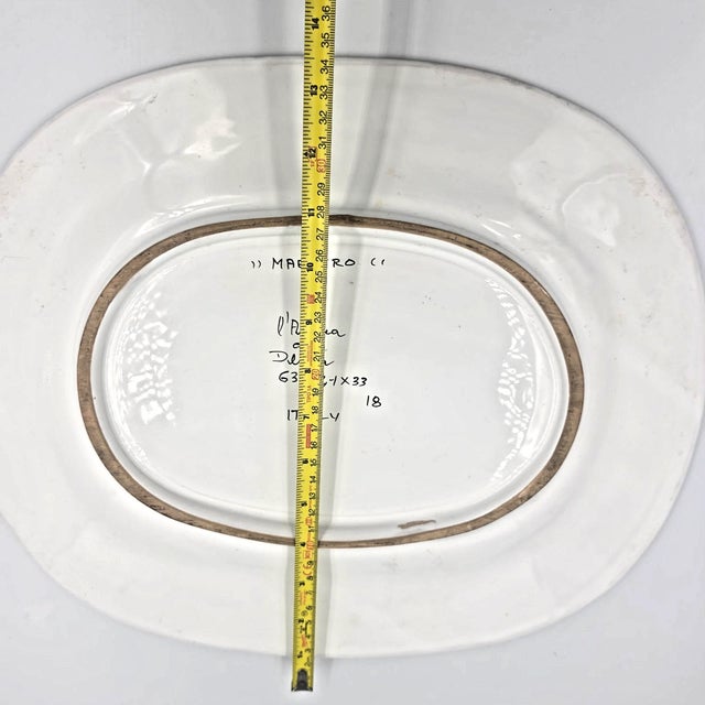 Deruta Vintage Deruta Italy "Maestro" by Manlio Bacosi Signed l'Antica Platter For Sale - Image 4 of 5