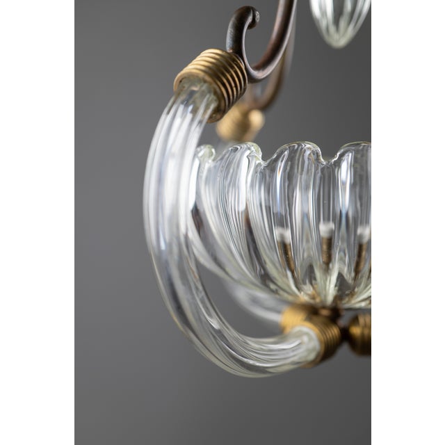 Art Deco Murano Glass Chandelier from Barovier and Toso, 1930s For Sale - Image 9 of 14